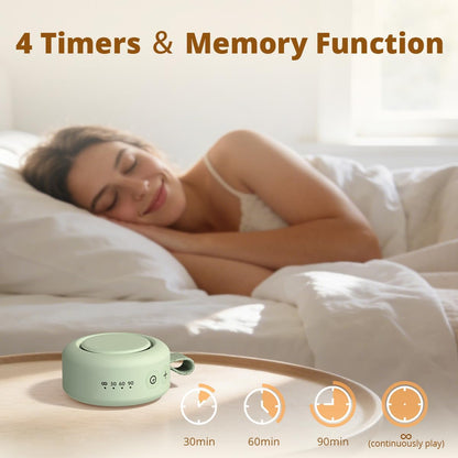 Portable Sound Machine Battery White Noise Machine Baby Shushing Sleep Machine with 30 Soothing Sounds for Baby Kids Adults Pets 4 Timers Memory Function Pink Noise Machine for Home Travel Office