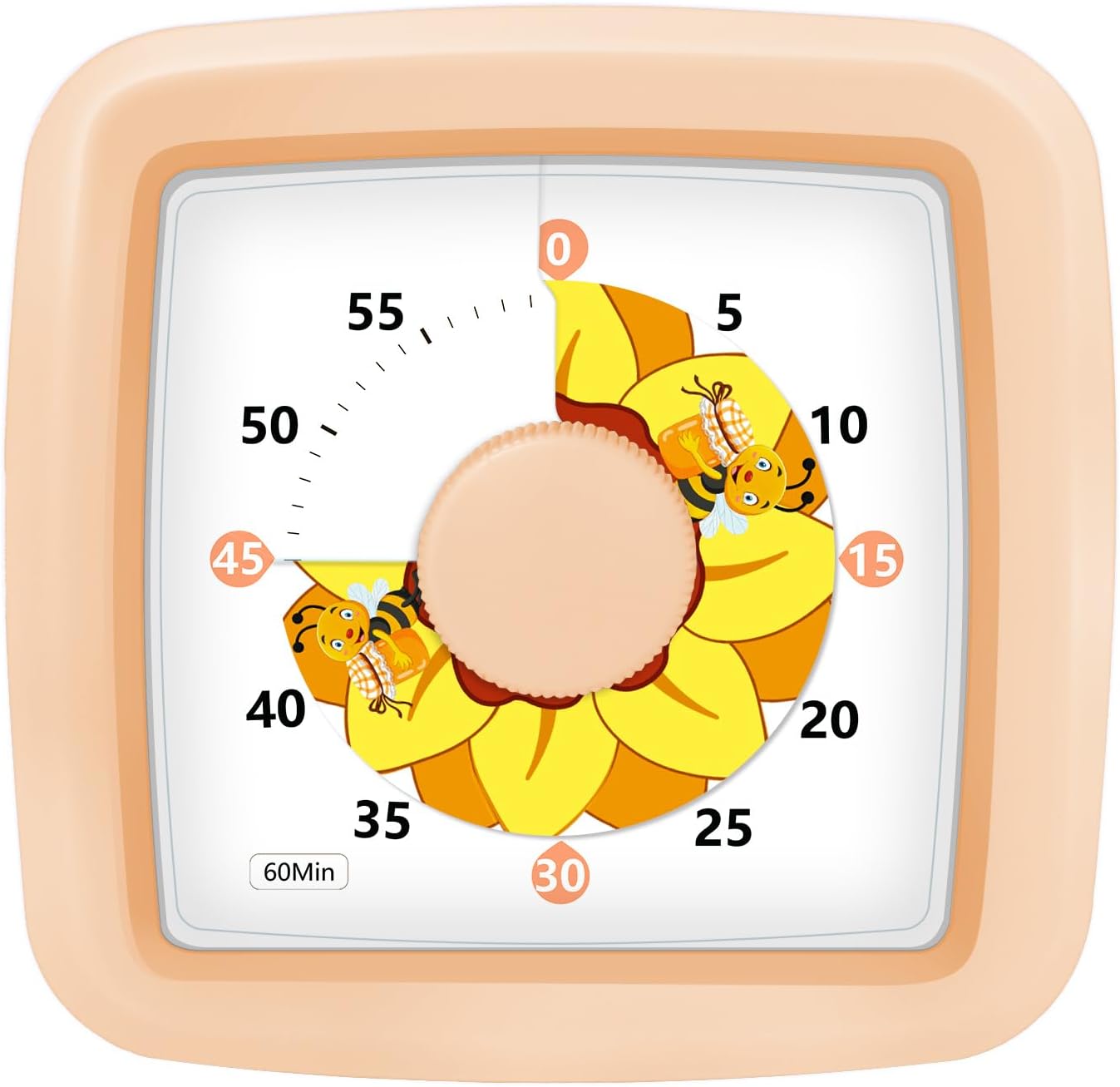 Kids Visual Timer 60 Minute – Countdown Clock for Homework, Kitchen Timer for Cooking, Silent Mini Timer with Cute Mermaid Shell Pattern, Gift Timers for Kids Focus & Daily Routines, Purple