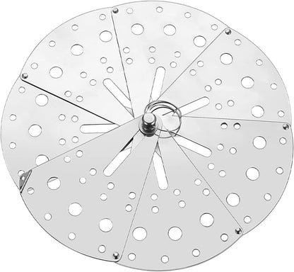 Angoily Adjustable Stainless Steel Anti-spill Overflow Stopper Lid Multifunctional Pot Cover for Kitchen Cooking and Steam Protection