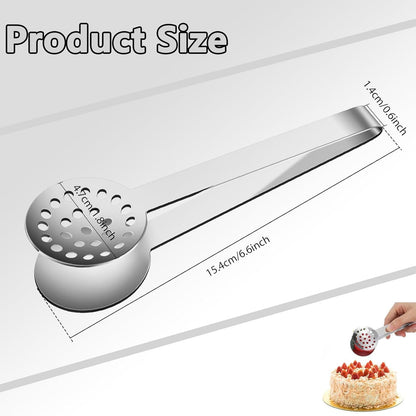 Tea Bag Squeezer, Stainless Steel Tea Tongs, Silver, 6 Inch Long Handle, Anti-Scald Design with Hanging Hook, Dishwasher Safe for Home and Office Use