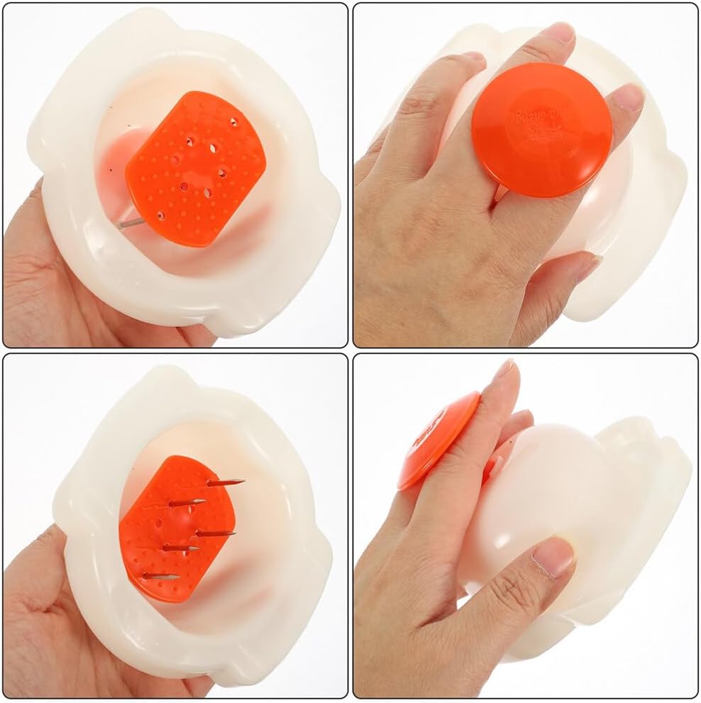 Garneck Food Safety Holder for Mandoline Slicer Plastic Food Holder and Finger Protector for Grating Vegetables Stable Vegetable Cutting Device for Onions Potatoes Fruits 4.40 X 4.13 X 2.16 in