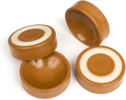 Slipstick CB605 Small Furniture Wheel Caster Cups/Floor Protectors with Non Skid Rubber Grip (Set of 4 Non Slip Furniture Cups) 1-3/4 Inch Round - Chocolate Brown