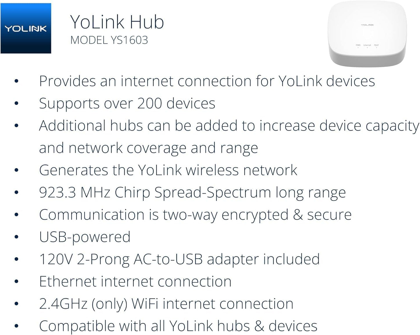 YoLink Water Leak Starter Kit: Hub + 6 Leak Sensor 1 (Silent), LoRa Long-Range, App/SMS/Email Alerts, D2D Offline Triggers, 2 AAA Up to 5-Year Battery, Compatible with Alexa/IFTTT/Home Assistant