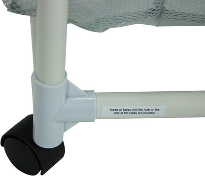 Rolling laundry sorter cart 3 Bag Rolling Laundry Sorter Cart with Removable Mesh Bags, Rust-Proof PVC Frame Laundry Hamper on Casters