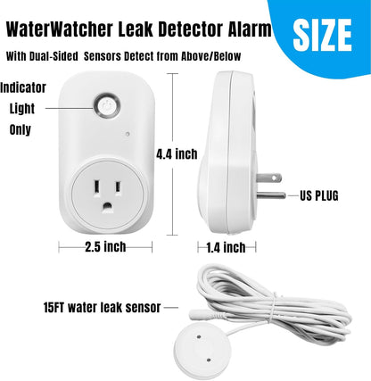 Smart Leak Detection Sensor | Water Leak Alarm with Real-Time Alerts for Home, Office & Basement Protection
