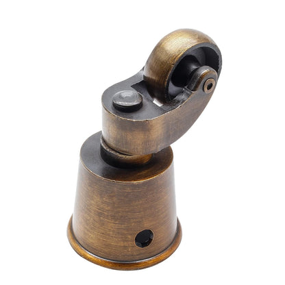 Waziaqoc 4pcs Antique Brass Caster Cups, Vintage Swivel Round | Zinc Alloy, For Chair Table Shelf, 65.5mm / 2.58inch