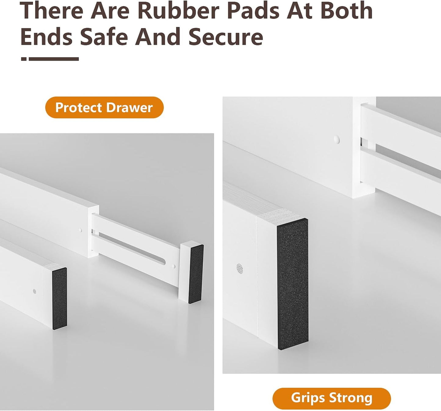 4 PCS Drawer Divider, 17"-22" Adjustable Bamboo Drawer Dividers Organizers, Expandable Separators for Kitchen, Clothes, Dressers, Home, Office