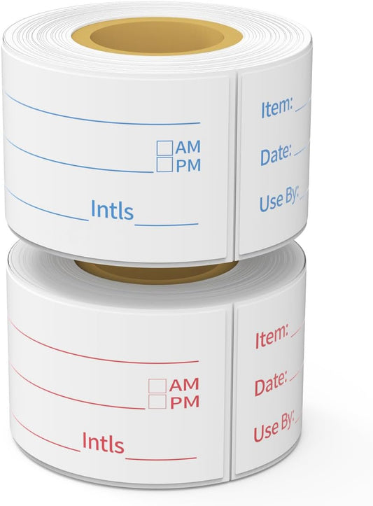 300 Labels Removable Food Labels, HUOJI 1 x 2 Kitchen Labels