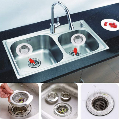 2 pcs Heavy Duty Stainless Steel Slop Basket Filter Trap, 2.75" Top / 1" Mesh Metal Sink Strainer,Perfect for Kitchen Sink/Bathroom Bathtub RV Wash Basin Floor Drain Balcony Drain Hole