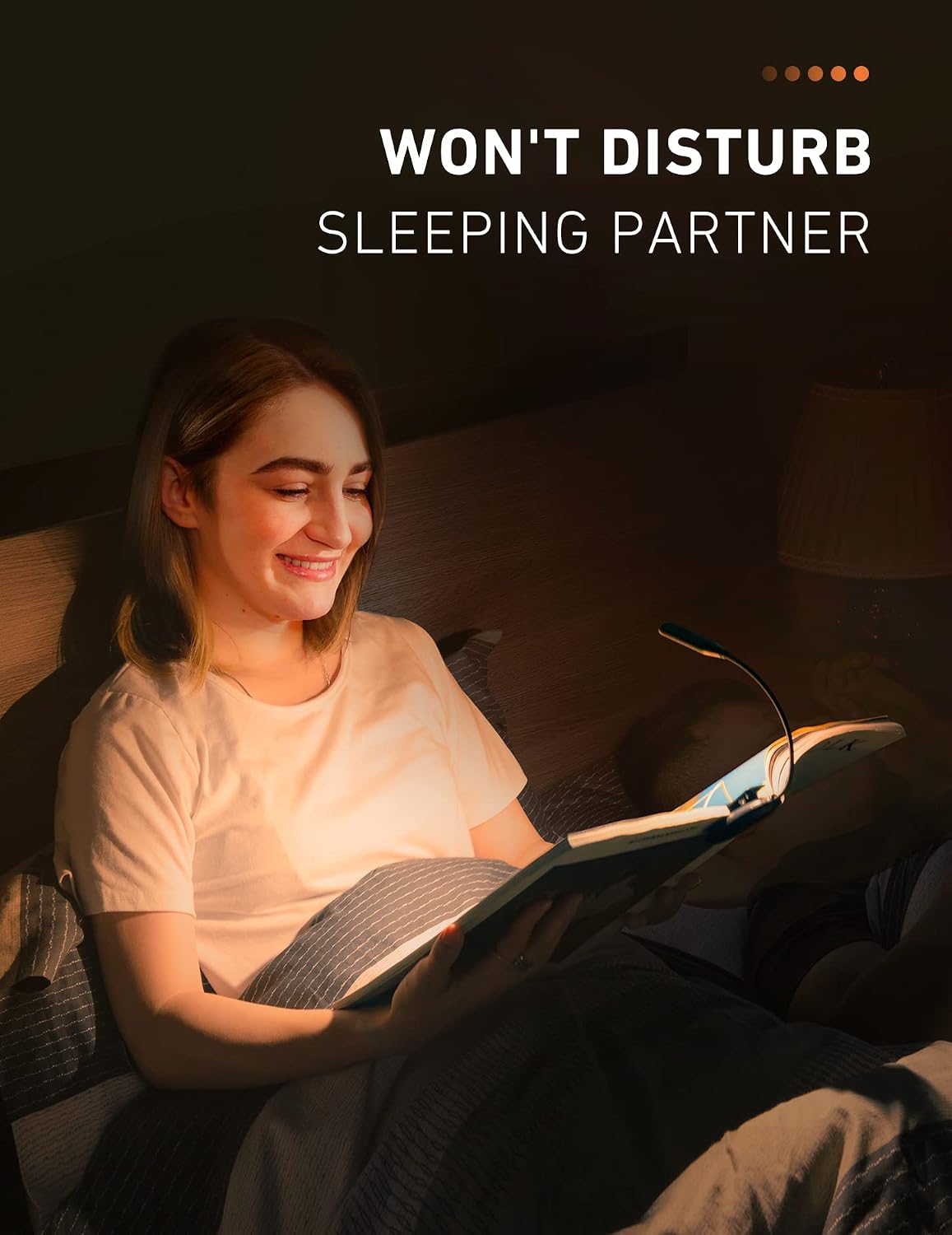 Monotremp Rechargeable Book Lights for Reading at Night, Clip-On 3 Colors | Eye-caring ultralight clip-on, stepless dimming, no flicker, amber mode, 80H runtime, 1.3oz, memory, gift for book lovers.