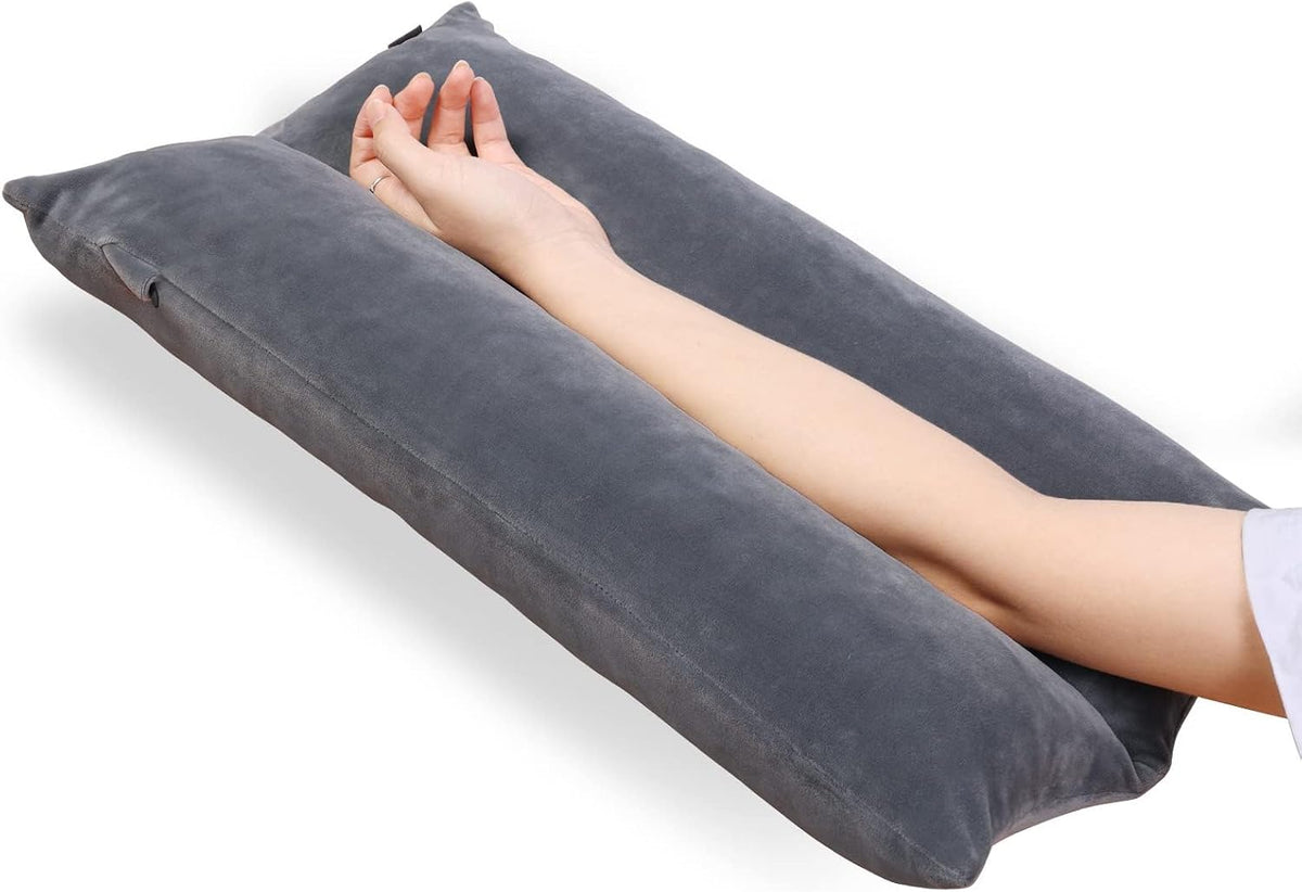 Arm Elevation Pillow Shredded Memory Foam Filled Arm Stabilizer Elevation Pillow for Swelling and Circulation Pain Relief for Shoulder Surgery and Leg Injury Washable Cover