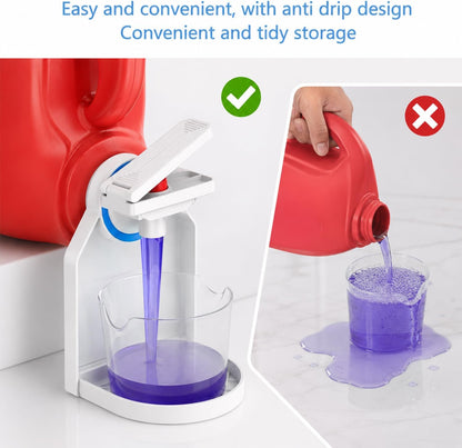 2Pcs Laundry Detergent Dispenser Cup Holder,Laundry Detergent Cup Holder and Drip Tray,Drip Collector,Detergent Dispenser,Upgraded Version of Labor-Saving Switch