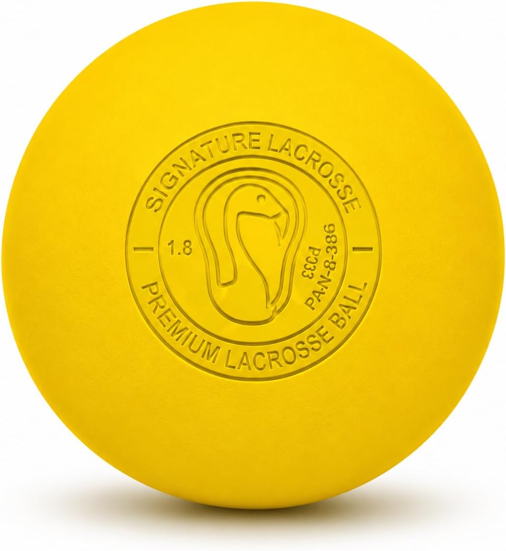 Signature Lacrosse Ball Set - Packs of 2, 4, 8, 12, and 100 - No Chemical Smell Massage Balls, Myofascial Release Tools, Back Roller, Muscle Knot Remover
