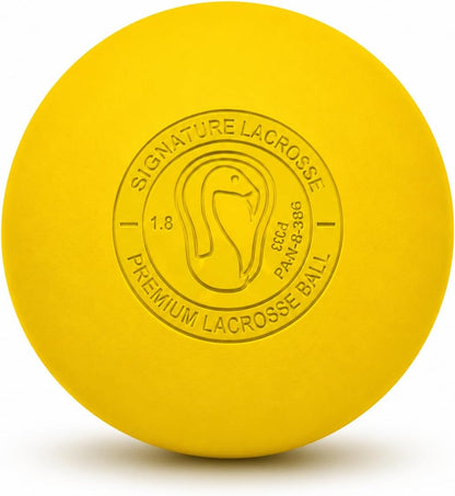 Signature Lacrosse Ball Set - Packs of 2, 4, 8, 12, and 100 - No Chemical Smell Massage Balls, Myofascial Release Tools, Back Roller, Muscle Knot Remover