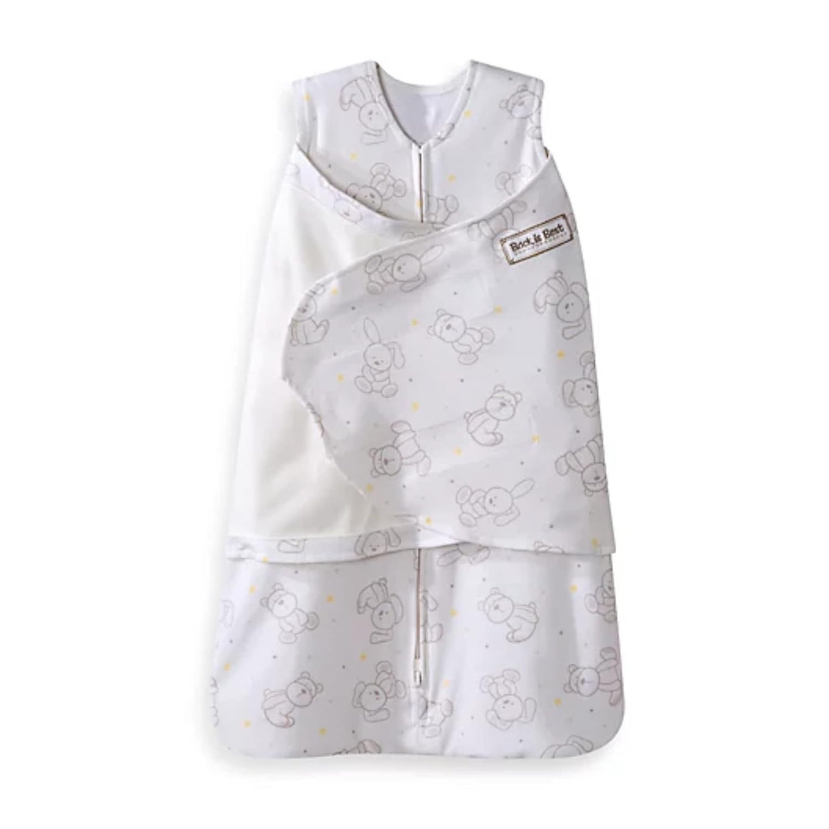 HALO 100% Cotton Sleepsack Swaddle, 3-Way Adjustable Wearable Blanket, TOG 1.5, Birds, Newborn, 0-3 Months - Colors A