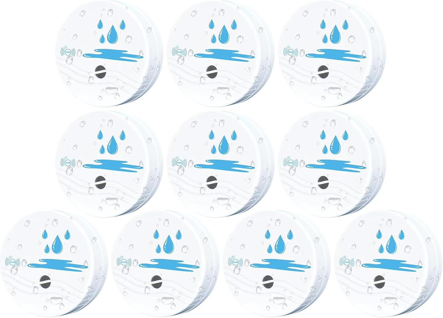 5 Pack Water Leak Detectors for Home | Water Sensor Alarm Leak Detector, 100dB, Waterproof, Kitchens, Bathrooms, Laundries, Sinks, Basements, Battery Included