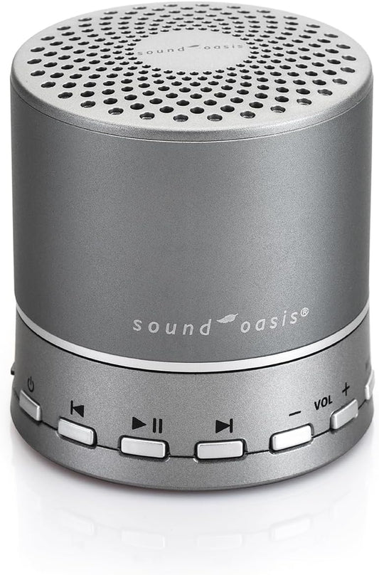 Sound Oasis Bluetooth White Noise Machine – Portable Sound Machine with 20 Non-Looping Nature, Pink & Brown Noise Sounds, Tinnitus Masker for Sleep, Baby, Office & Travel, Rechargeable