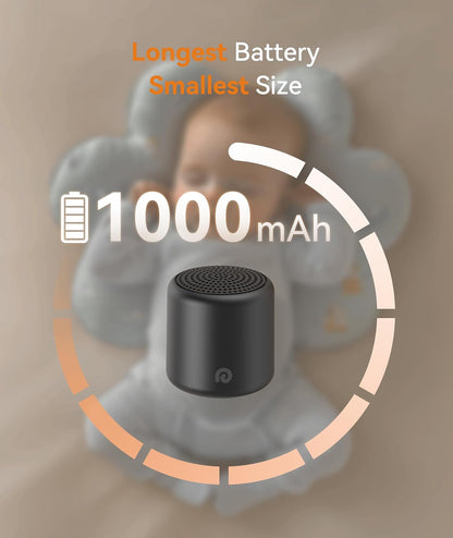 Dreamegg Portable White Noise Machine, 1000mAh Battery, Travel Sleep, Cream | Egg-Sized, 16 Sounds, USB-C, Timer, Baby & Adults, Office Privacy, Gift Use
