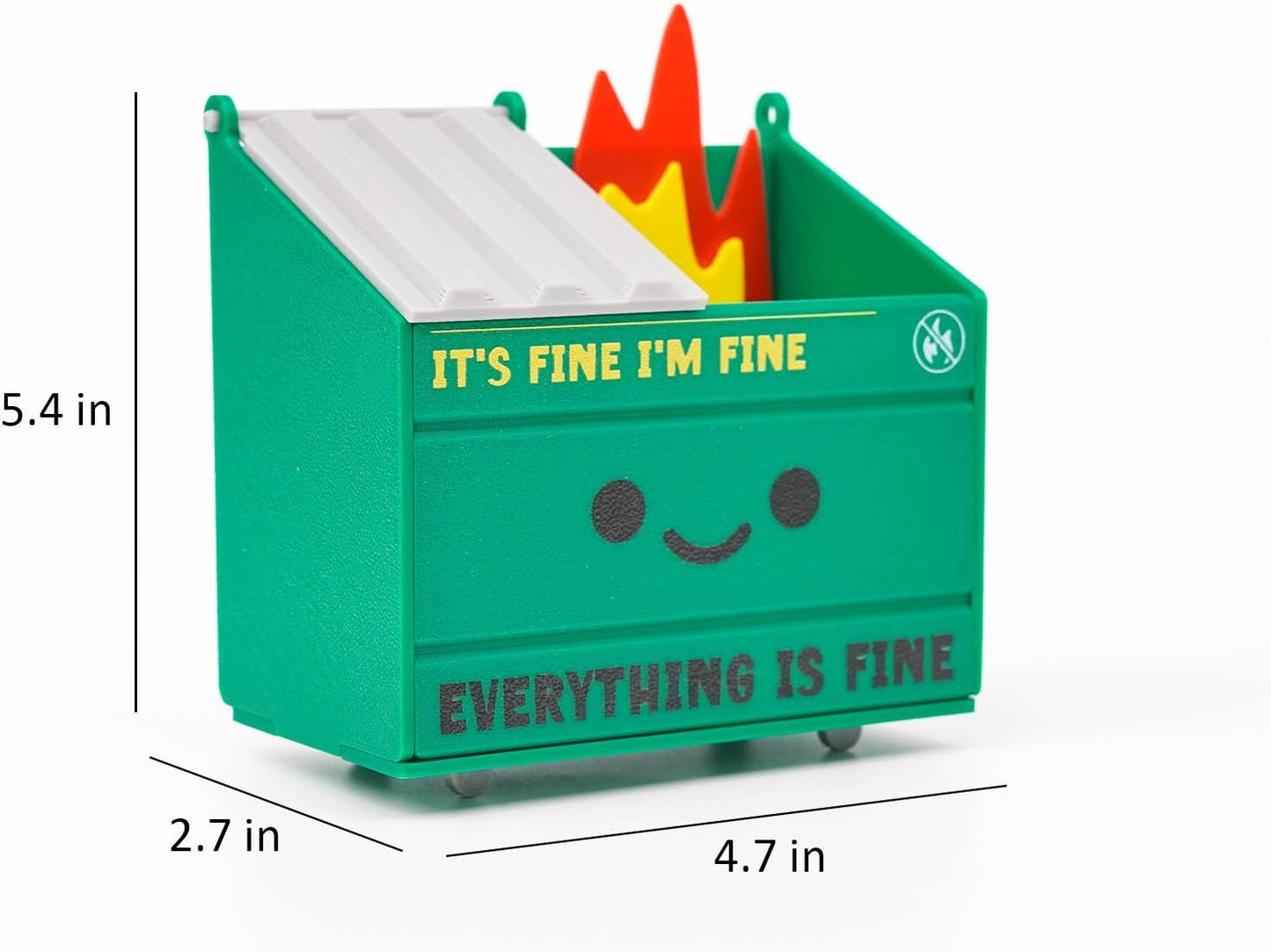 Tian Zhun Dumpster Fire Pencil Holder Funny Magnetic Pen Holder Strong Magnets to Store Marker Pencil Organizer for Refrigerator Whiteboard Locker Home Office or Hospital