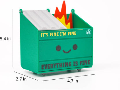 Tian Zhun Dumpster Fire Pencil Holder Funny Magnetic Pen Holder Strong Magnets to Store Marker Pencil Organizer for Refrigerator Whiteboard Locker Home Office or Hospital