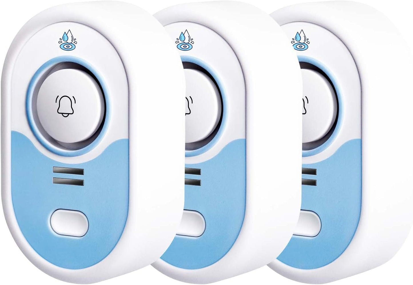 LSENTLY Water Leak Detector Supports 5 Years Standby Time, LED Indicator & 100dB Leak Alarm & Low Battery Reminder Water Alarm, IP66 Waterproof for Home, 3 Pack (Cannot Connect Wi-Fi)