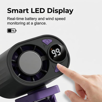2026 New Car Clip On Air Conditioner Fan, Portable Clip On Cooling Fan with 360° Rotation, Rechargeable Fan for Bed, Umbrella and Car Visor & Roof Handles (White)