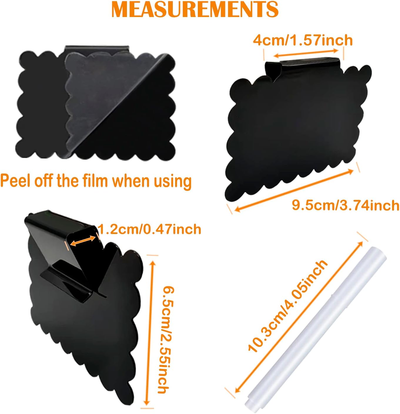 20 Basket Labels Clip On, Reusable Labels for Storage Bins, Removable Chalk Labels for Containers, Kitchen Closet Baskets and Storage Basket Holders with 2 White Chalk Markers