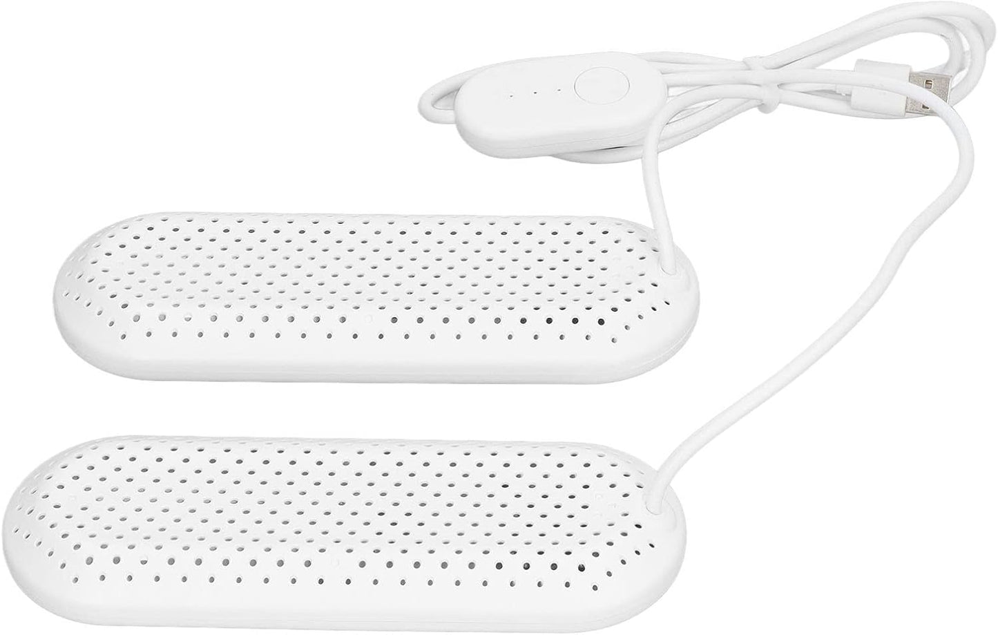 USB Shoe Dryer with Timer, Dryer for Adults and Students, 122F Fast Drying, Portable, ABS and Ceramic, 6.3x18cm USB Shoe with Timer, Deodorizing Boot Nan Household Appliances (White)