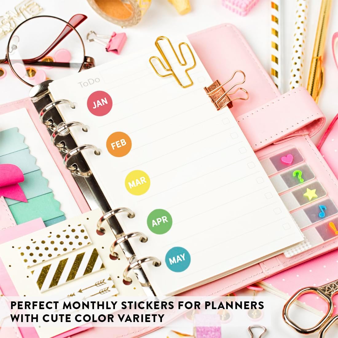 Andaz Press Colorful 7 Days of Week Stickers, Day Week Calendar Stickers for Adults Planner Day Dots Food Labels for Food Containers Date Calendar Planner Stickers Week Day Sticker Labels, 480-Pack