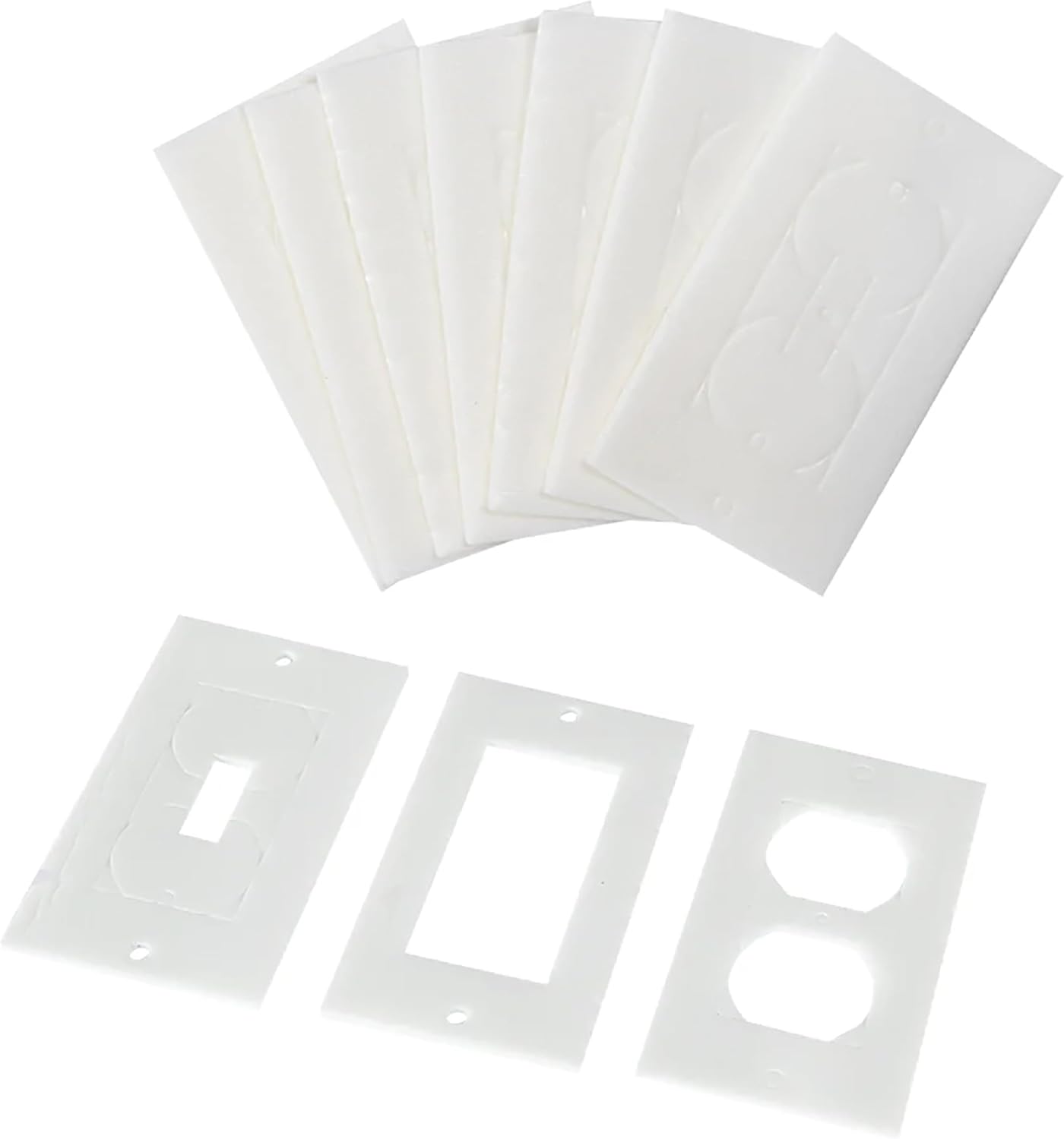 Outlet Gasket SWTCHOUTSL-UNV-CS White 1000-Piece Bulk Pack Foam Insulation for Wall Switch Plate Cover for Home Improvement, Switch Plate Insulator, Outlet Insulator, and Draft Sealer