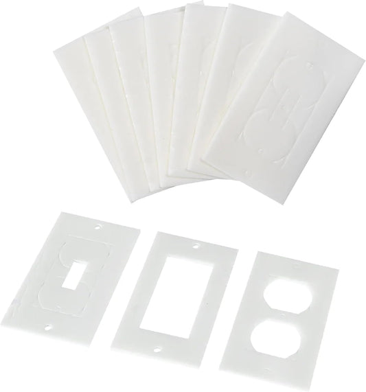 Outlet Gasket SWTCHOUTSL-UNV-CS White 1000-Piece Bulk Pack Foam Insulation for Wall Switch Plate Cover for Home Improvement, Switch Plate Insulator, Outlet Insulator, and Draft Sealer