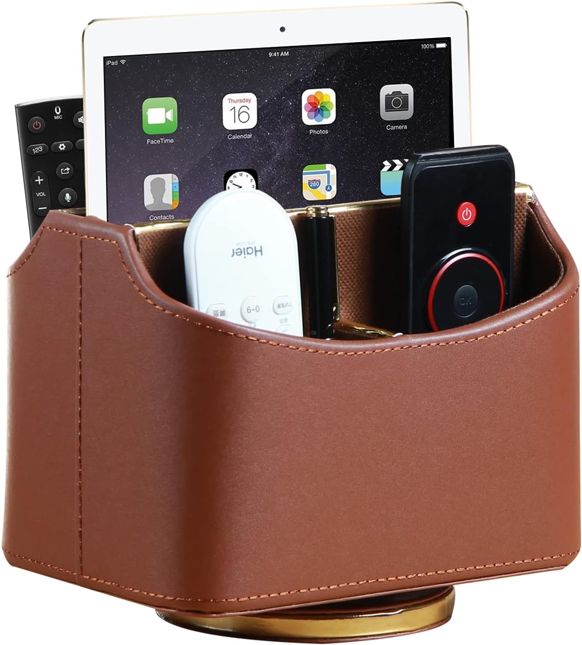 360° Rotatable Remote Control Holder,TV Remote Caddy for Nightstand Table