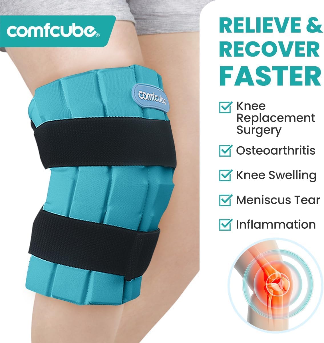 Neck Ice Pack Wrap for Cervical Pain, 2 Hours Long Lasting Cold | Ice Pack for Neck Shoulders Cooling, FSA Eligible, Flexible Cold Pack for Hot Weather, Hot Flashes, Surgery, Swelling