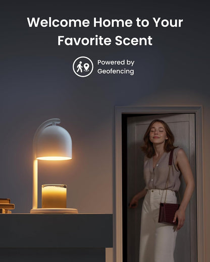 SwitchBot Smart Candle Warmer Lamp App & Voice Control, Flameless Wax Melter with Timer, Bulb x2, for Jar Candles, 1%-100% Dimmable, Matter for Apple Home & Alexa, Women Birthday Housewarming Gift