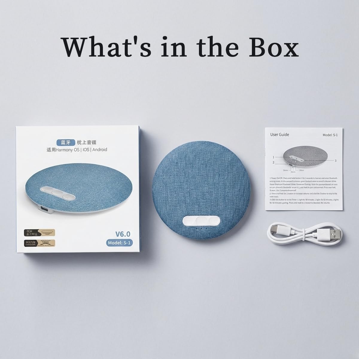 2026 New Sleep Pillow Speakerpillow Speakers for Sleeping with White Noise Timer Wireless Sleep Aid with Stereo Bass Private Sleep Headphones for Adult