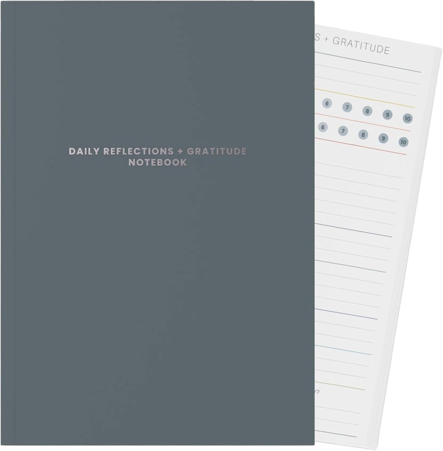 MäksēLife Evening Reflections & Gratitude Journal | Daily Mindfulness & Self-Care Notebook, A5 Lay-Flat Binding, Vegan Leatherette Cover, 120GSM Recycled Paper