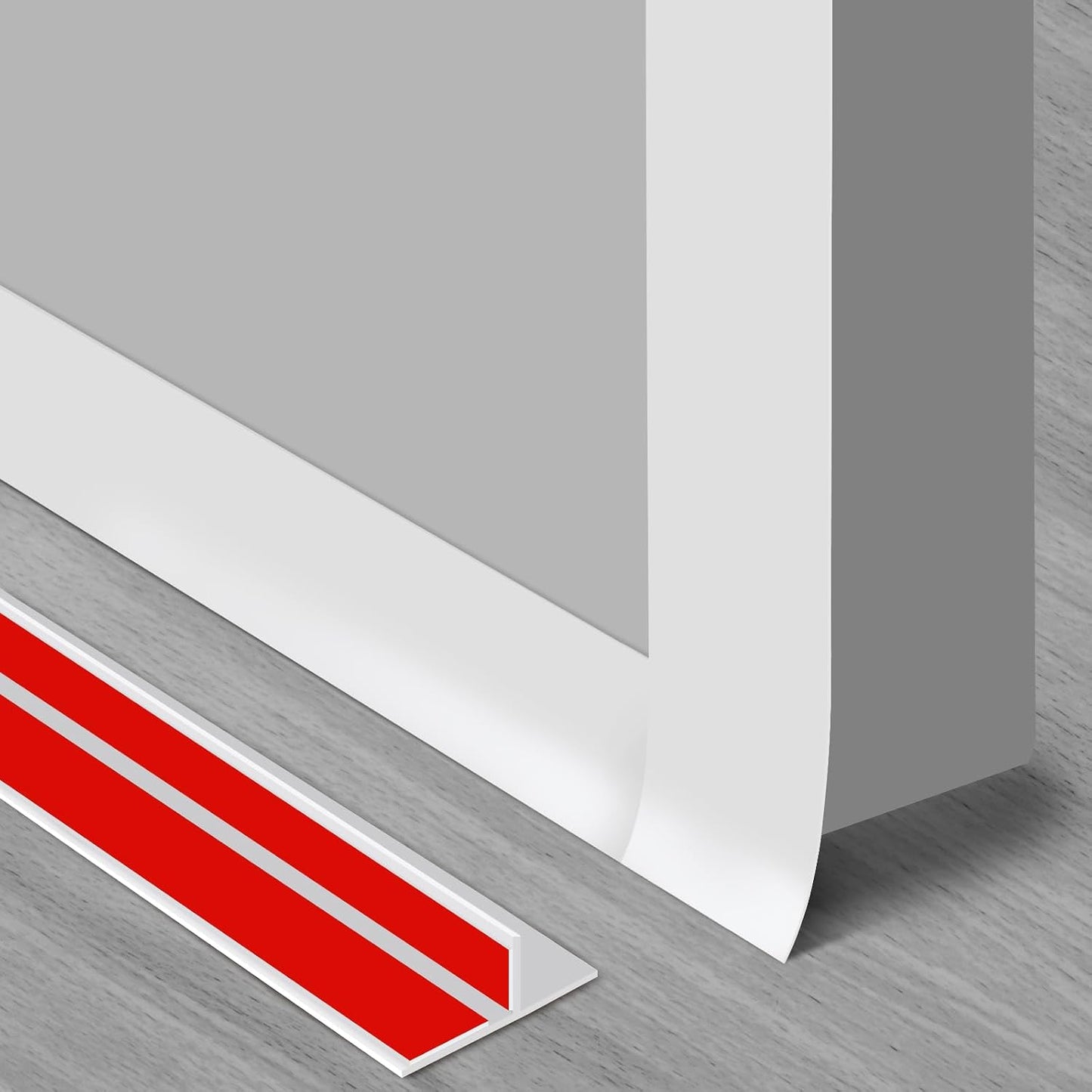 Benory T-Shaped Silicone Door Weather Stripping, Clear, 1.38" W x 20 ft | T-shaped design helps the seal stay in place on door frames while reducing drafts, energy loss, and outside noise