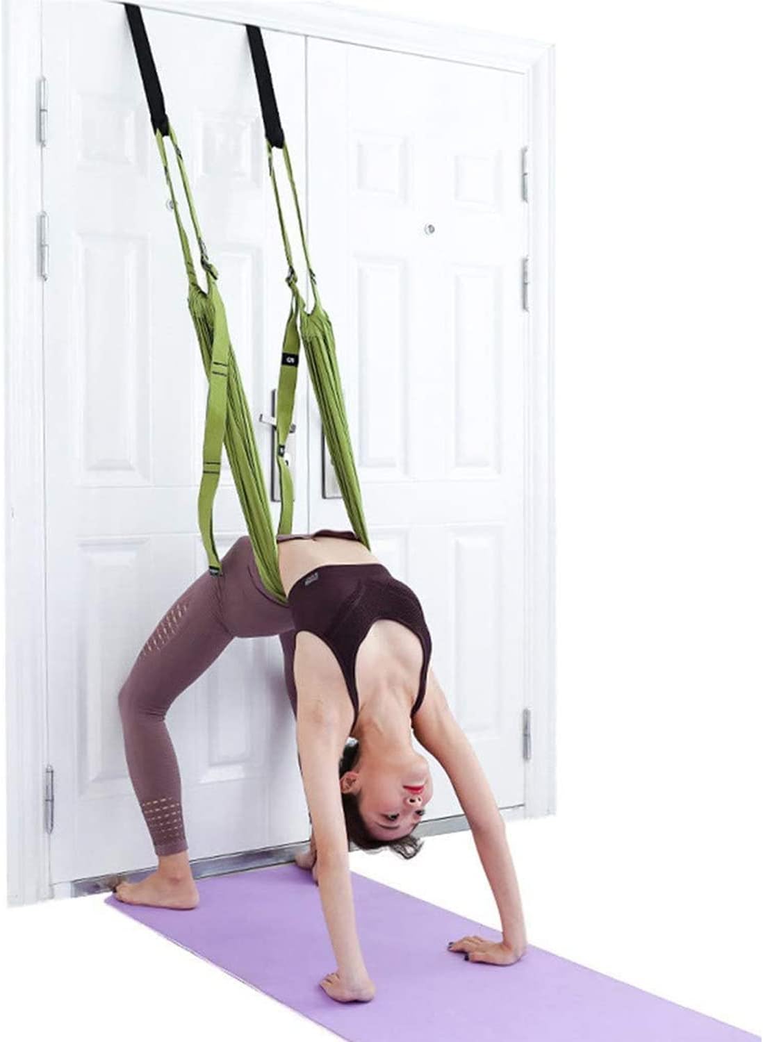 Yoga Fitness Stretching Strap, Adjustable Leg Stretcher Back Bend Assist Trainer, Improve Leg Waist Back Flexibility Home Gym Equipment for Rehab Pilates Ballet Cheerleading Splits Gymnastics