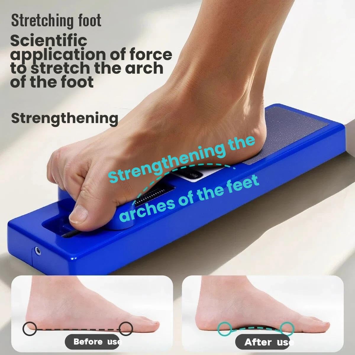 Professional Ankle Strengthener and Foot Arch Trainer, Foot Exerciser Ballet Foot Stretcher Strengthening Equipment, Single Leg Ballet Stretcher Exercise Device, Physical Therapy Balance Slider,Beige