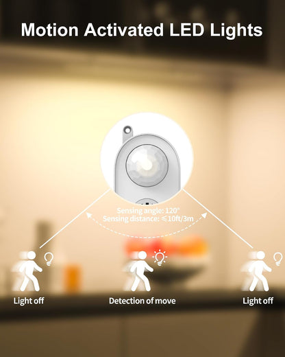 ASOKO Motion Sensor Dimmable Led Under Cabinet Light, 12" Cool White | ASOKO Motion Sensor Dimmable Led Under Cabinet Light, 12" Plug in Cool White 6000K Bar for Kitchen Counter Closet