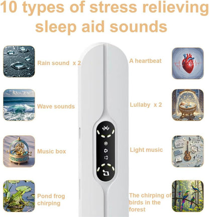 Under Pillow Speakers for Sleeping Bluetooth, Bone Conduction Technology, 3D White Noise Generator, Volume Control & Sleep Timer, Side Sleeper Friendly