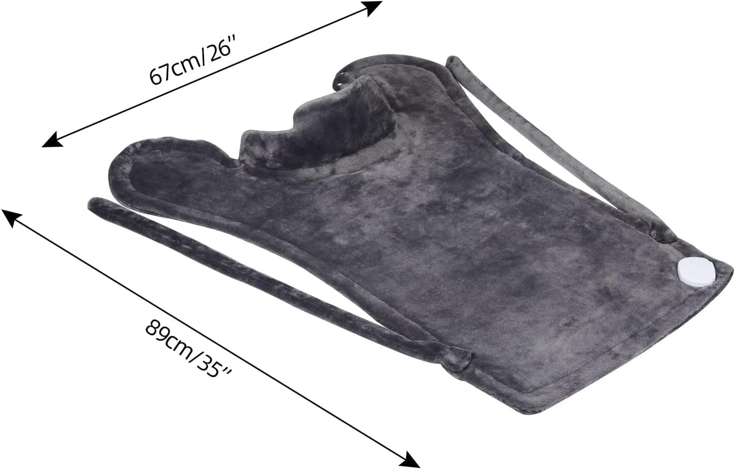 Ruqiji 19" x 24" Weighted Neck&Shoulder Heating Pad, 2.5lbs with 12 Temperature Settings&Countdown Timer,Pain Relief for Neck/Shoulders/Menstrual Pain(Dark Gray)