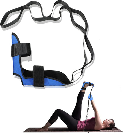Foot and Calf Stretcher for Plantar Fasciitis, Achilles Tendonitis, Heel Spurs and Foot Drop, Improve Muscle Strength Relief Foot Pain Leg Stretcher Yoga Stretching Strap for Thigh Calf and Hamstring
