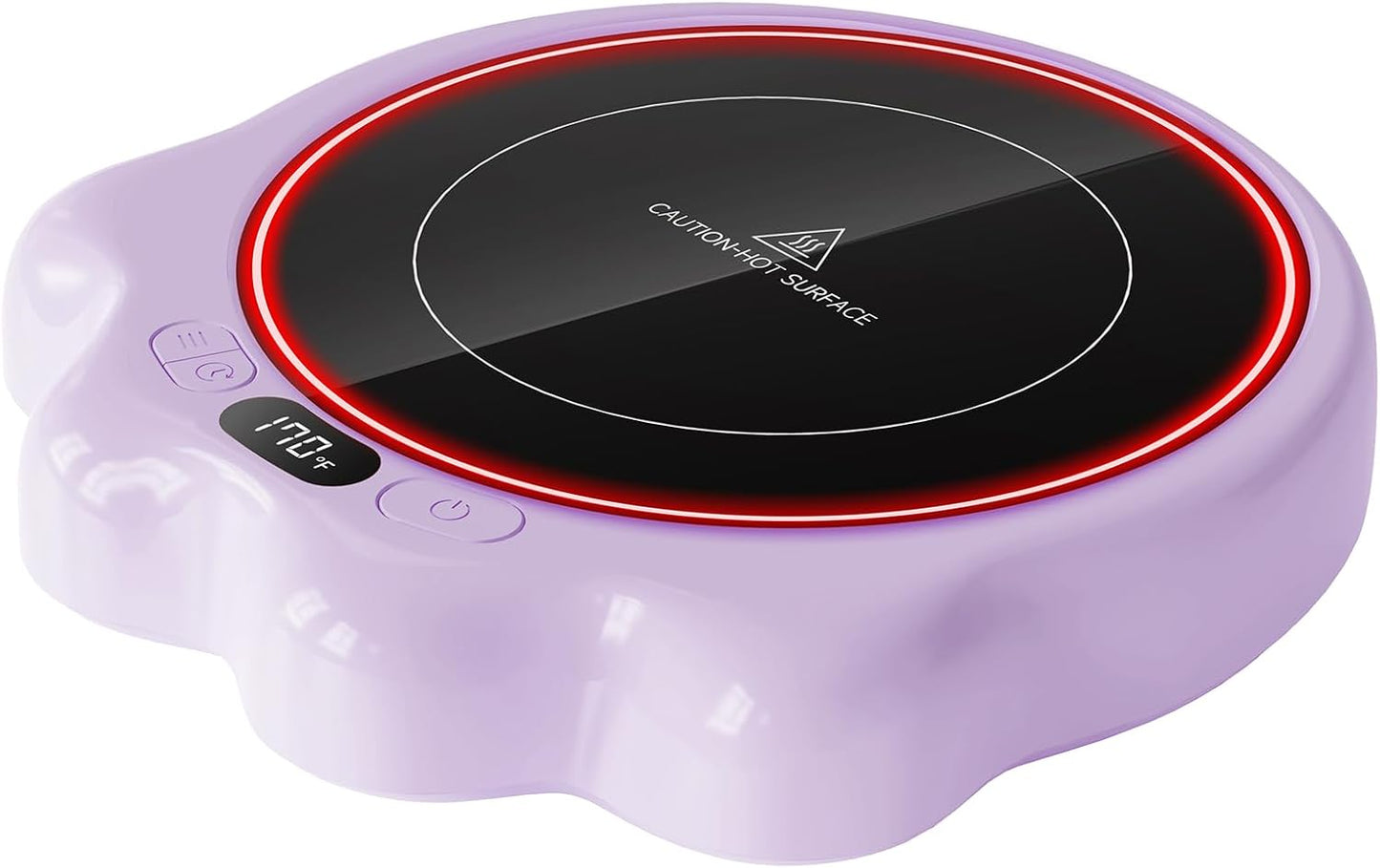 Gaiatop Mug Warmer, 50W Cute Cat Paw Cup Warmers, Heated Plate - Black | 3 Temp Setting, 2-10H Auto Shut Off, Coffee Accessories Keep Beverage Hot for Desk and Home, Stocking Stuffers for Tea Candle