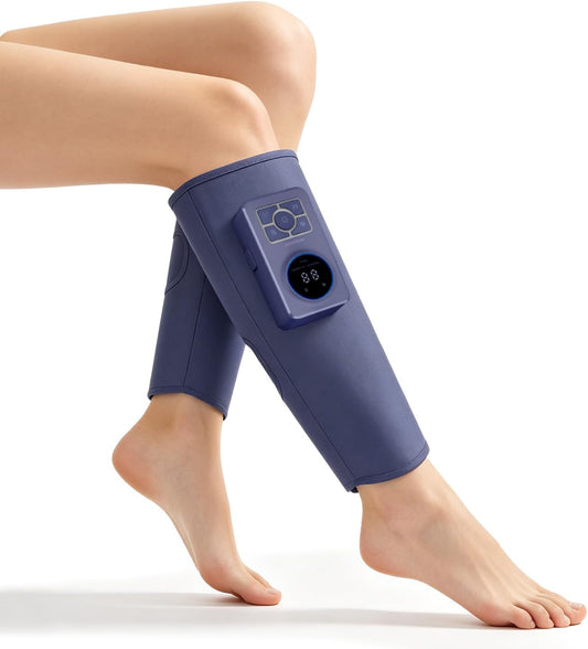 Leg Air Massager with Heat – Cordless Compression Wrap for Calves, Set of 2