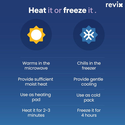 REVIX Microwave Heating Pad for Neck and Shoulders Back, Microwavable Heated Neck Wrap Warmer with Moist Heat, Lavender Aromatherapy Hot and Cold Pack