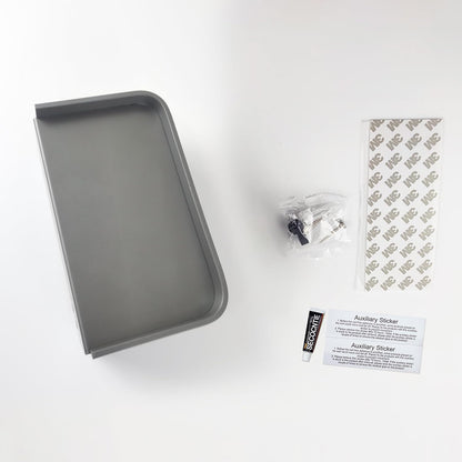 Toilet Paper Holder with Phone Shelf, Adhesive or Screw Wall Mount Toilet Tissue Roll Holder-White