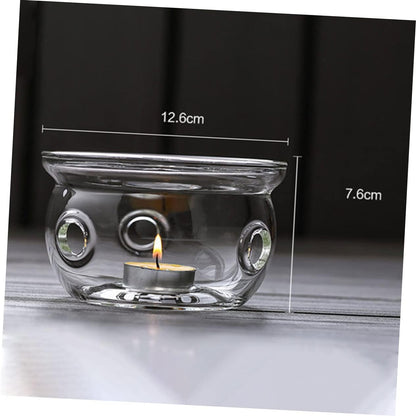 1pc Practical Glass Base for Tea Pot Insulated Heating Kettle Tea Insulation Stove Warmer Teapot