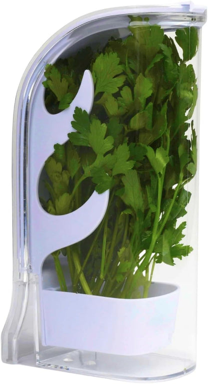 Fresh Herb Keeper for Refrigerator, Herb Saver for Refrigerator, Herb Storage Containers, Vegetable Preservation Bottle for Cilantro, Mint, Parsley, Asparagus, Keeps Greens Fresh