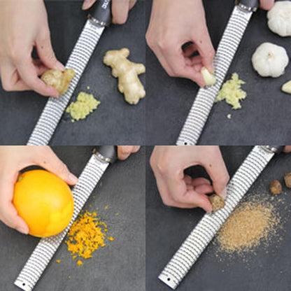 Premium Classic Series Zester - Lipstick Pink | Lemon Zester tool, Hard Cheese & Vegetable Grater | For Citrus, Parmesan Cheese, Garlic, Ginger, Nutmeg | Fine Stainless Steel Blade, Made in USA